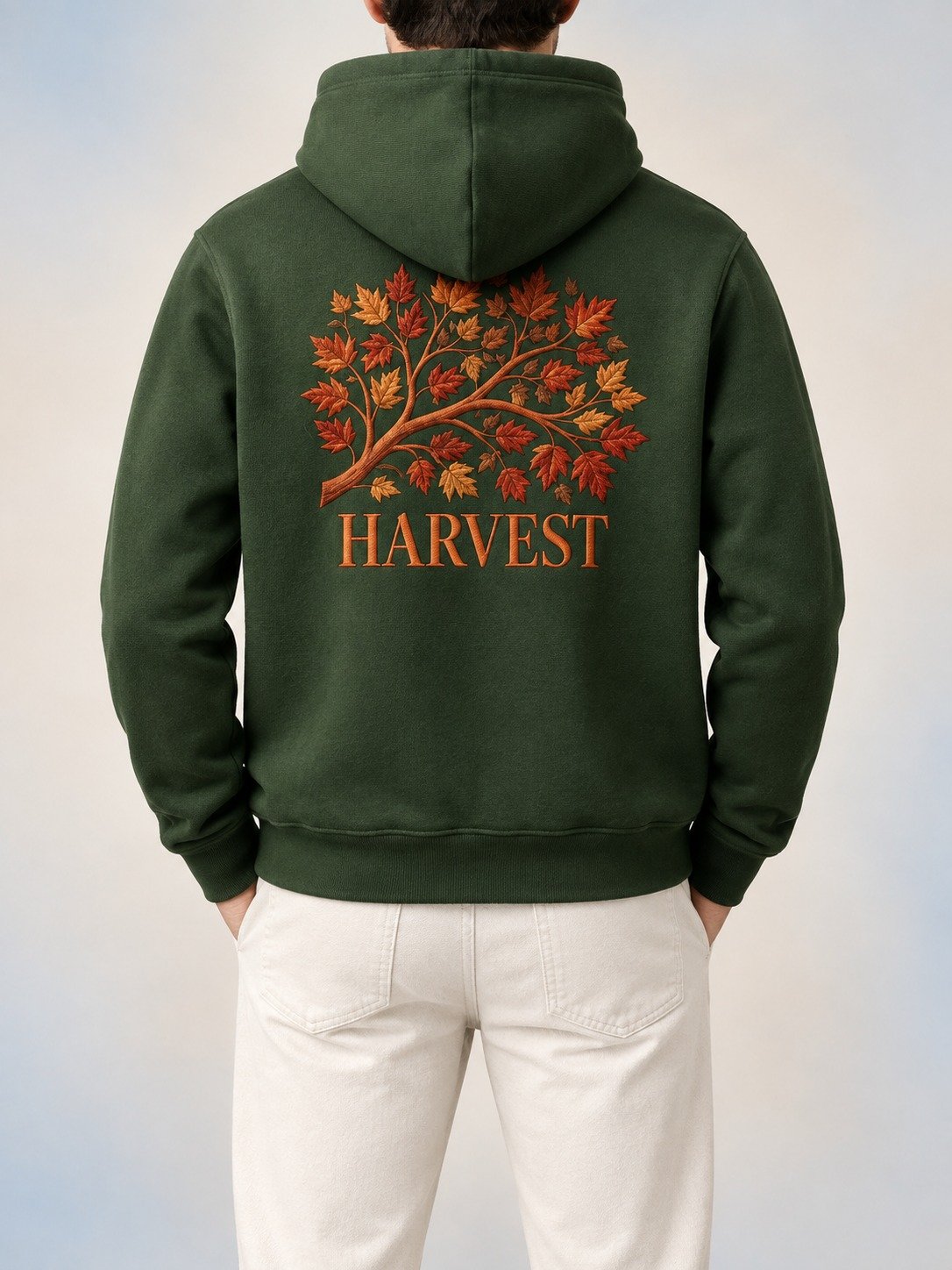 Fleece hoodie with embroidery - Image 2