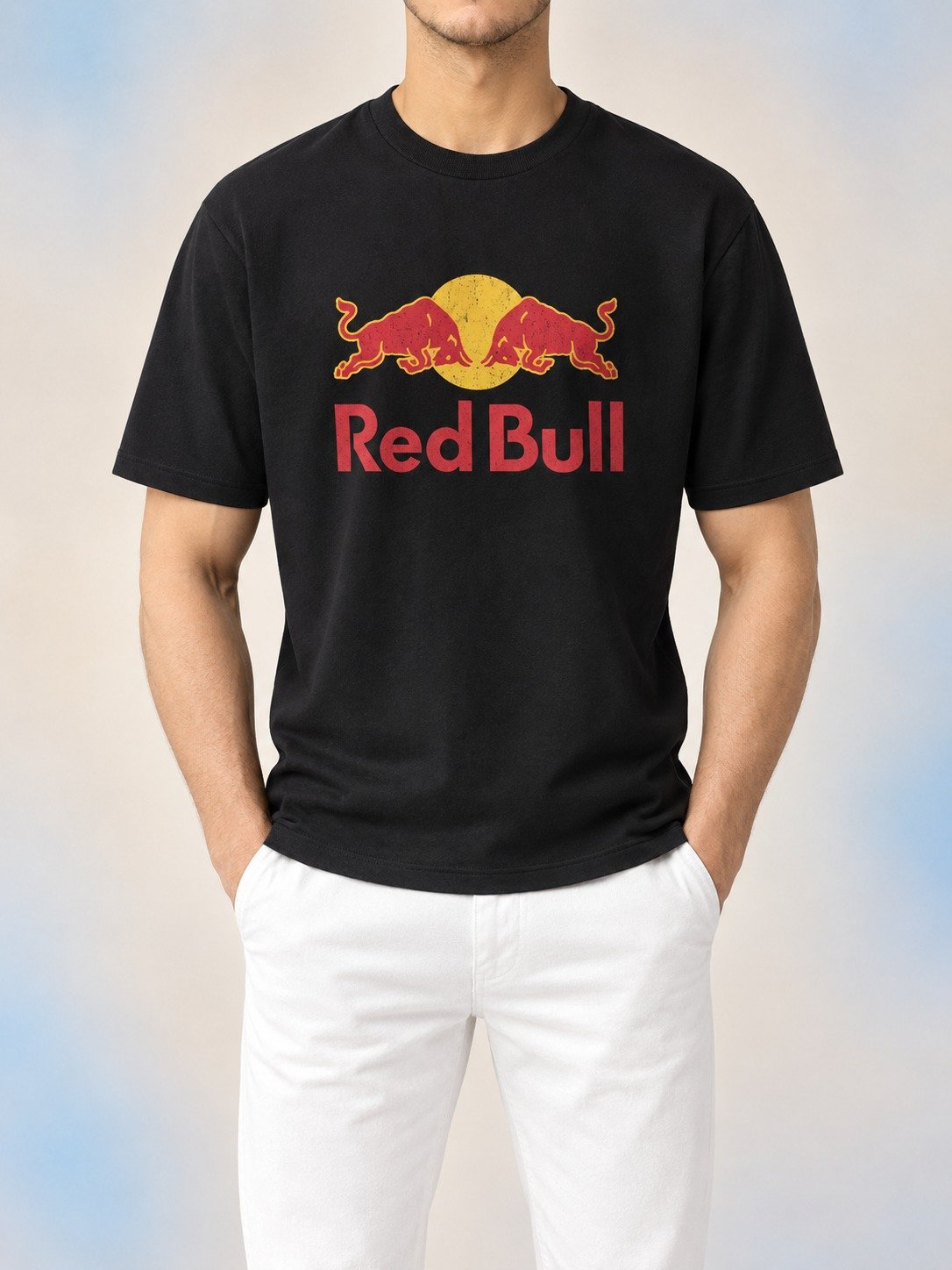 Drop Shoulder shirt with screen printing